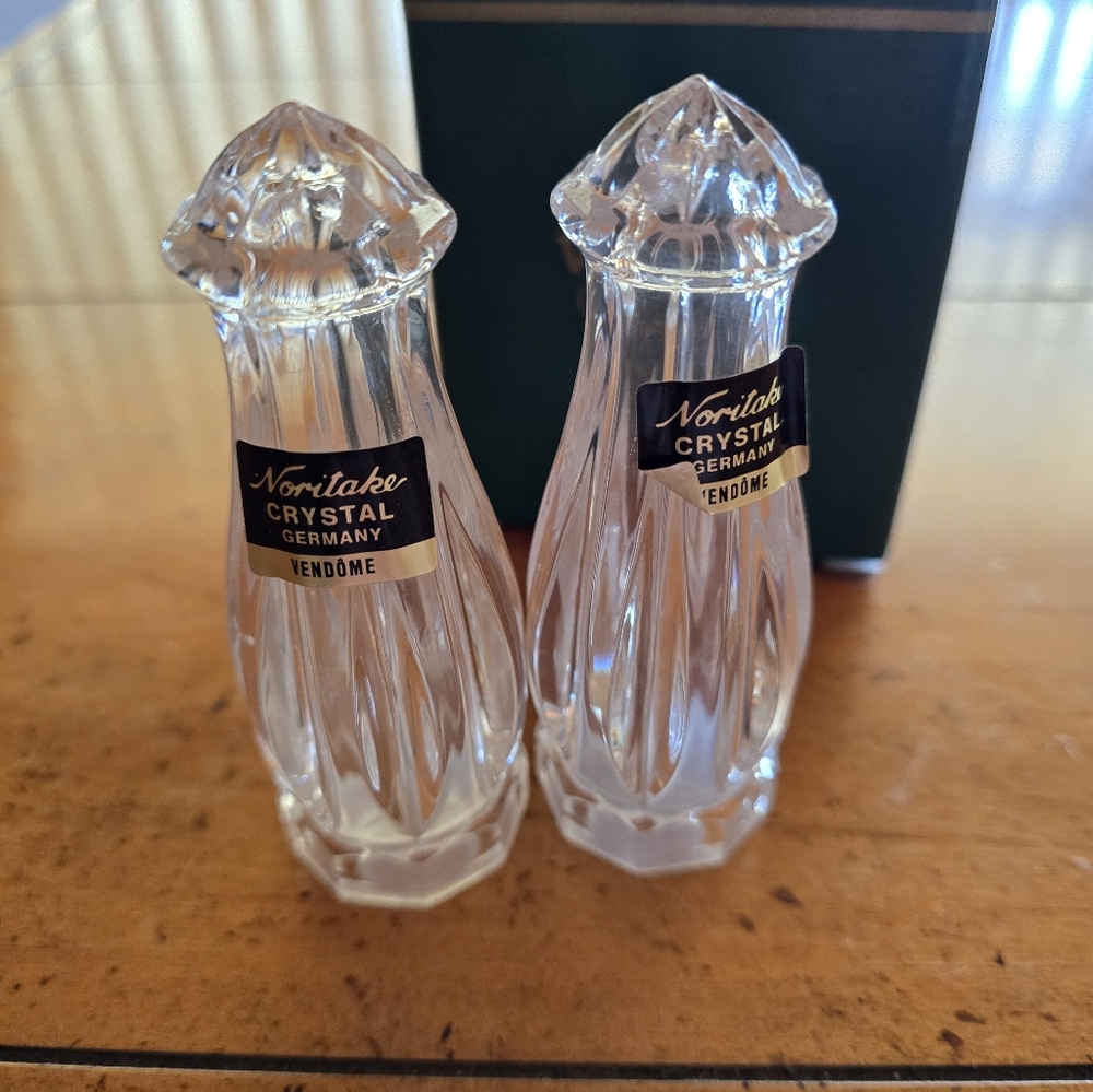 Vintage Noritake Vendôme Collection Crystal Salt & Pepper Set
